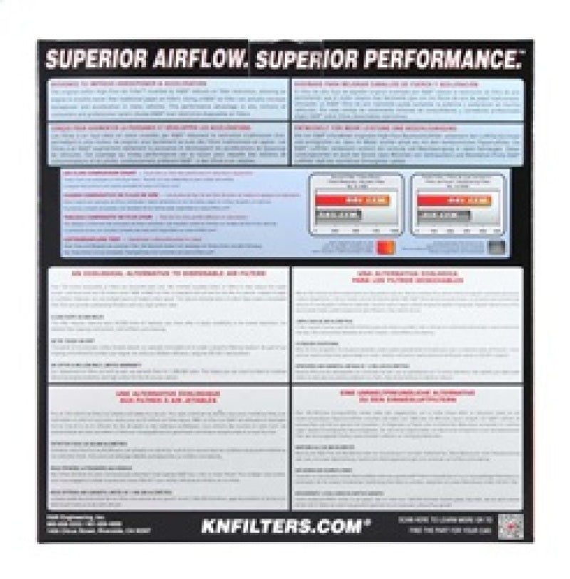 K&N Replacement Air Filter for 08-13 Audi R8 4.2L V8-SR1 Performance