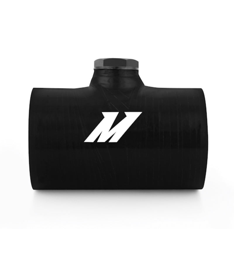 Mishimoto 2.5 Inch Black Silicone Coupler with 1/8 Inch NPT Bung for Automotive Performance