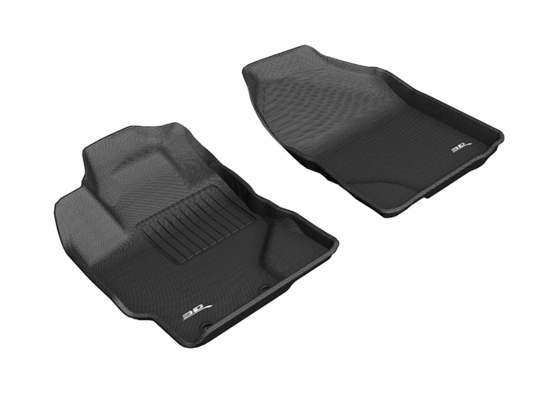 3D MAXpider 2016-2019 Toyota Prius C Kagu 1st Row Floormat - Black-SR1 Performance