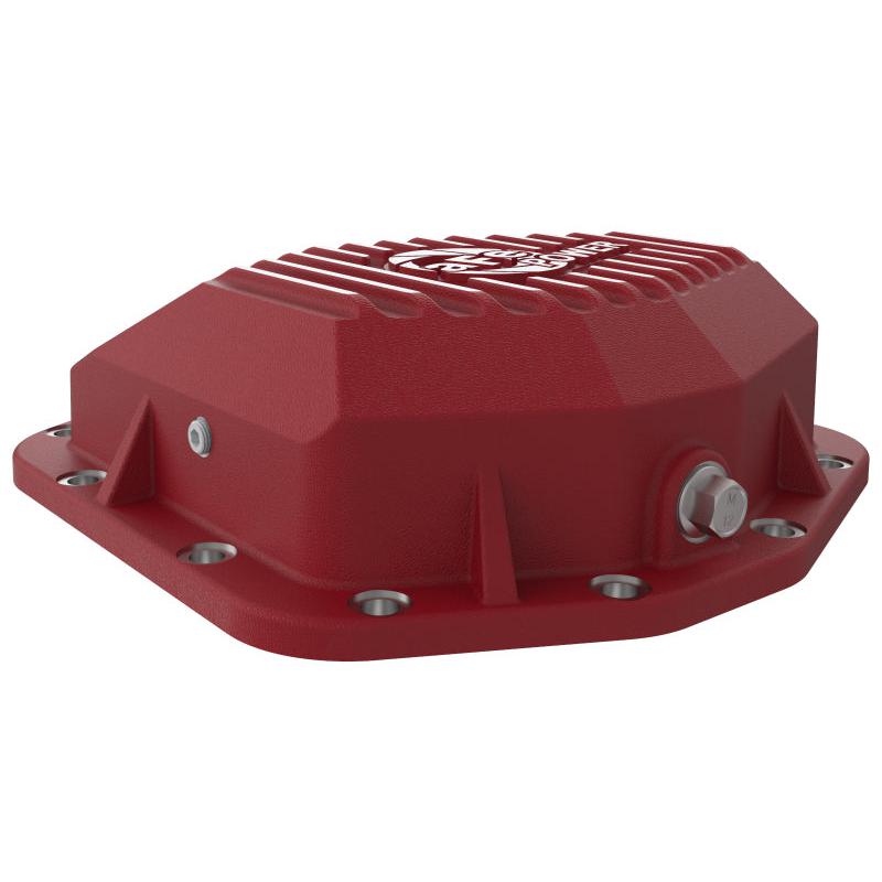 aFe 20-23 Jeep Gladiator JT (Dana M220) Pro Series Rear Differential Cover Red w/ Machined Fins-SR1 Performance