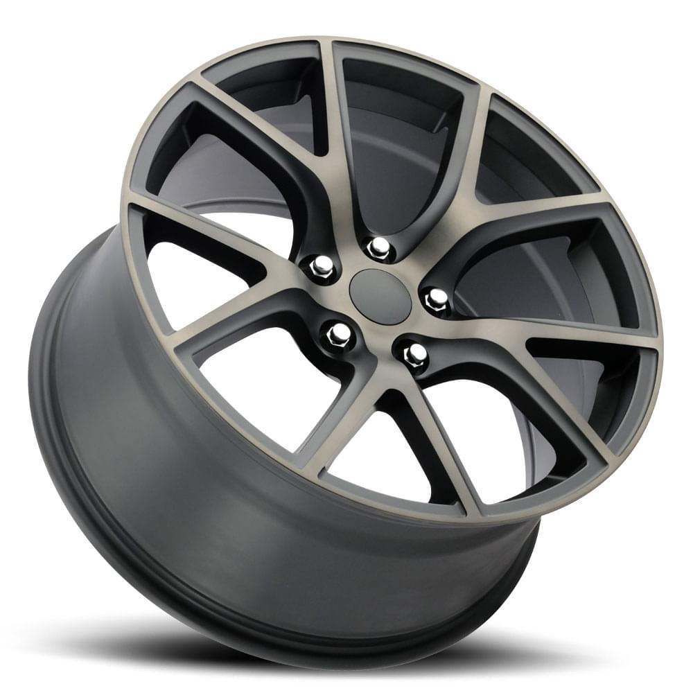 FR 75 – JEEP TRACKHAWK REPLICA WHEELS-Satin Black Machine Face with Bronze Clear 20x10 5x5 + 50 HB 71.5