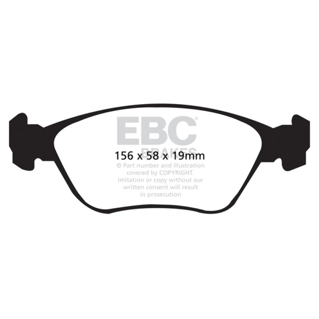 EBC Redstuff Ceramic Low Dust Front Brake Pads for Volvo C70 and V70 (Part No. DP31362C)