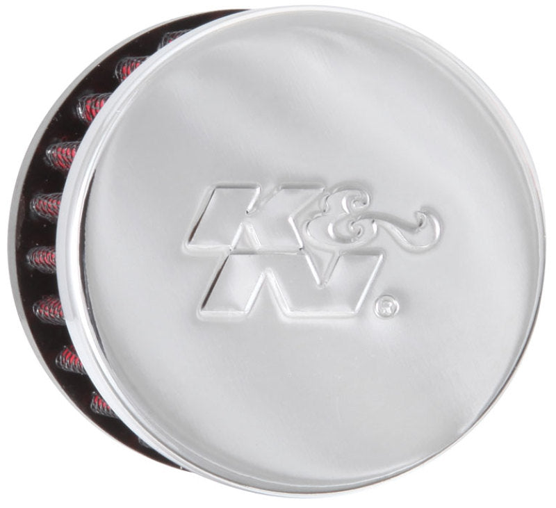 K&N 0.625 inch ID 2 inch OD 1.5 inch H Clamp On Crankcase Vent Filter-SR1 Performance