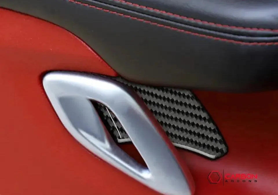 [2pcs] Carbon Fiber Interior Door Handle Trim Overlay for Dodge Challenger 2015-2023 - carbonaddons Carbon Fiber Parts, Accessories, Upgrades, Mods