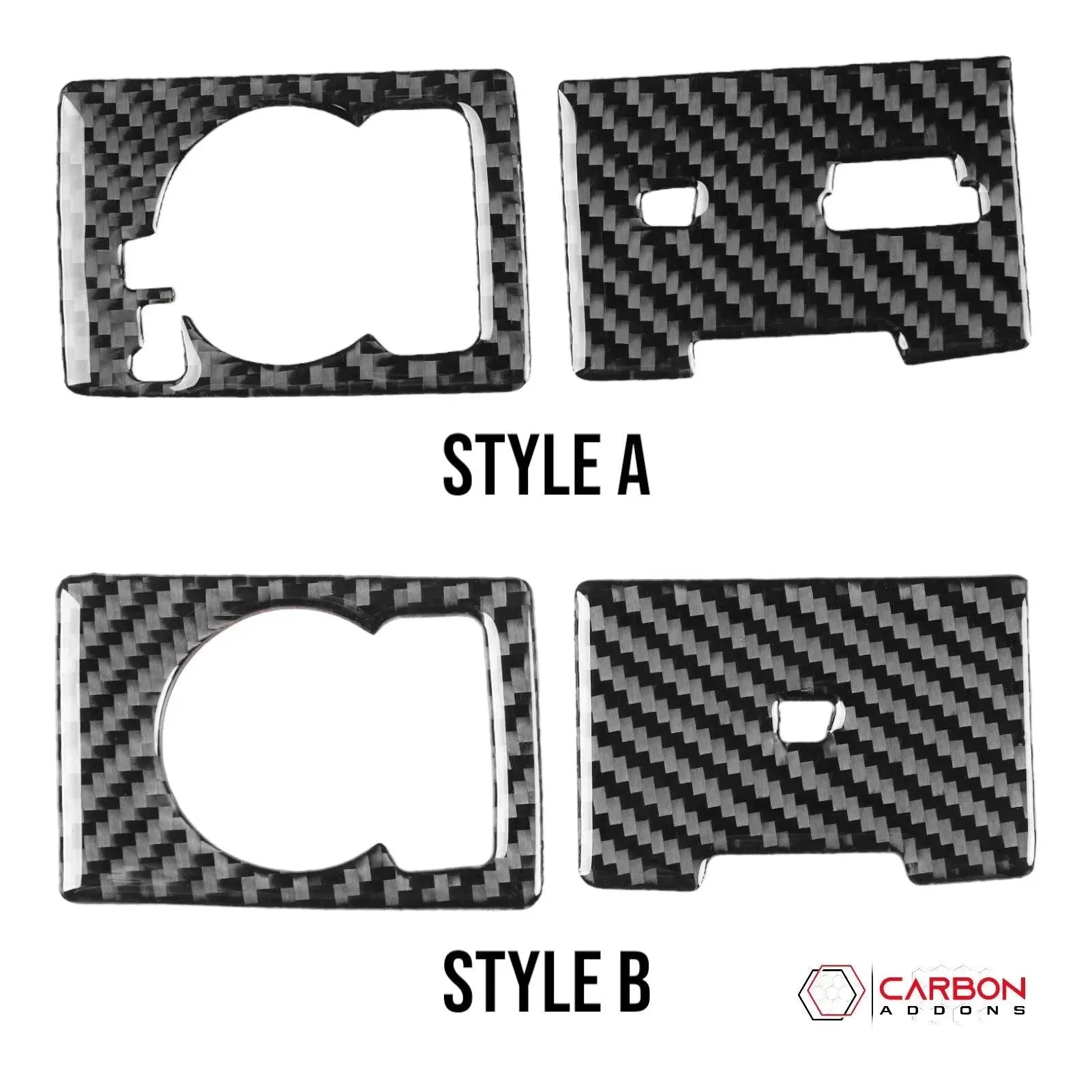 [2pcs] Real Carbon Dash Center AC Vent Control Trim Overlay | 2015-2020 Ford F150 - carbonaddons Carbon Fiber Parts, Accessories, Upgrades, Mods