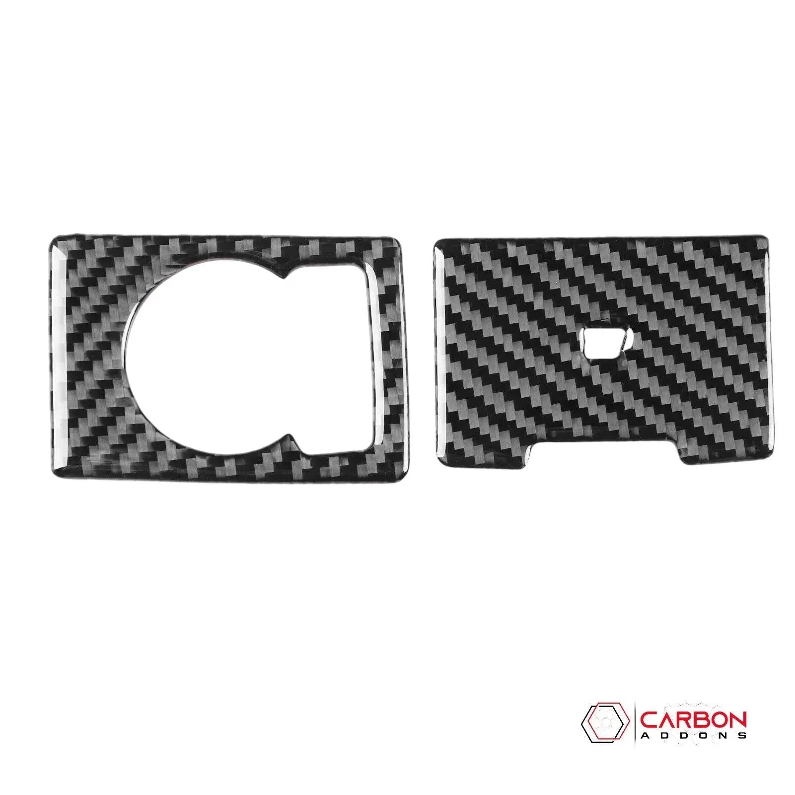 [2pcs] Real Carbon Dash Center AC Vent Control Trim Overlay | 2015-2020 Ford F150 - carbonaddons Carbon Fiber Parts, Accessories, Upgrades, Mods
