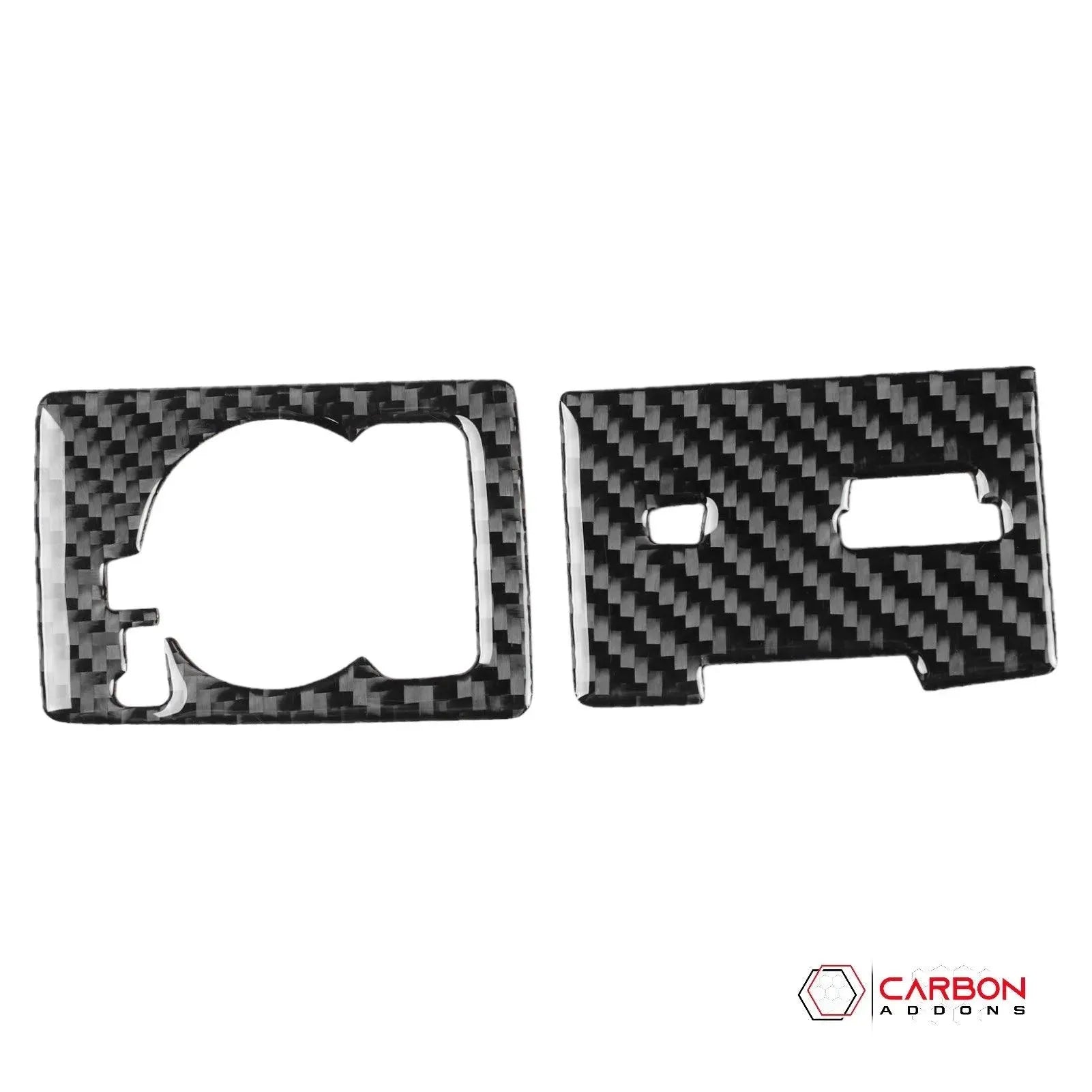 [2pcs] Real Carbon Dash Center AC Vent Control Trim Overlay | 2015-2020 Ford F150 - carbonaddons Carbon Fiber Parts, Accessories, Upgrades, Mods