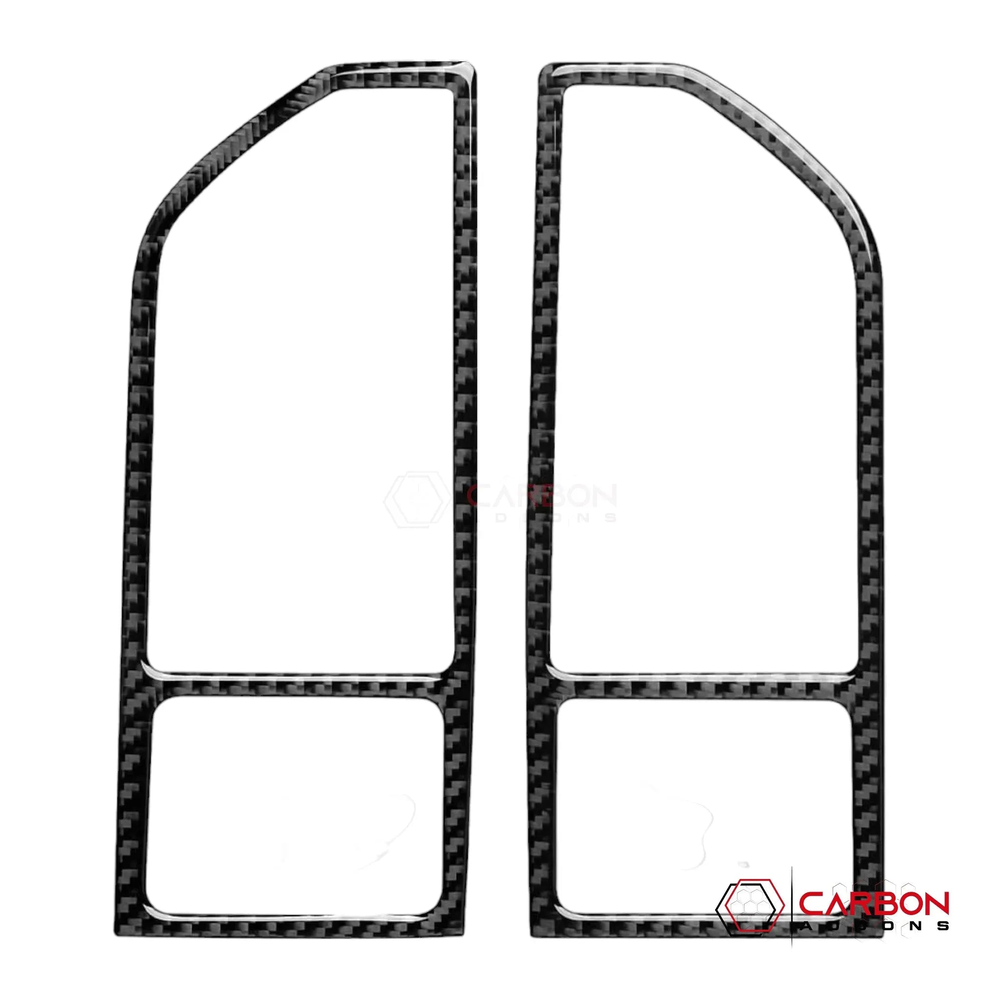 [2pcs] Real Carbon Dash Center AC Vent Trim Overlay | 2015-2020 Ford F150 - carbonaddons Carbon Fiber Parts, Accessories, Upgrades, Mods