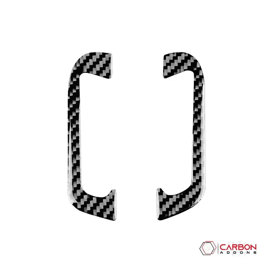 [2pcs] Real Carbon Fiber A-Pillar AC Vent Trim Overlay for 2011-2022 Dodge Durango - carbonaddons Carbon Fiber Parts, Accessories, Upgrades, Mods