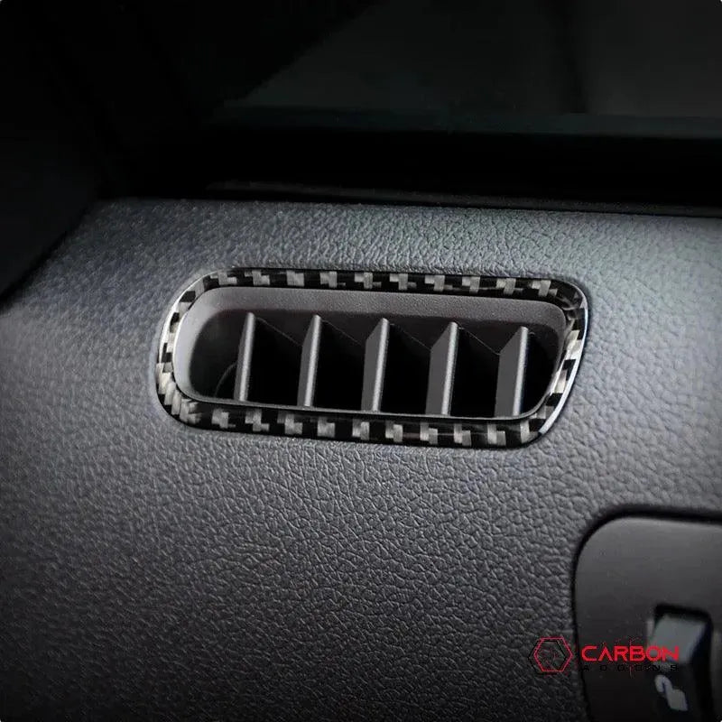 [2pcs] Real Carbon Fiber Door AC Vent trim Overlay For Ford Mustang 2010-2014 - carbonaddons Carbon Fiber Parts, Accessories, Upgrades, Mods