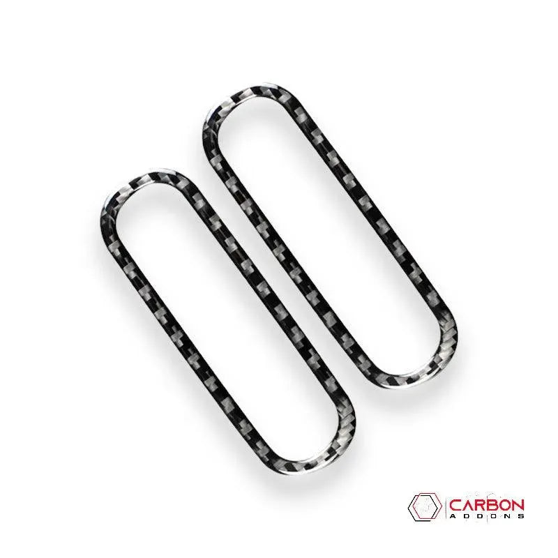 [2pcs] Real Carbon Fiber Door AC Vent trim Overlay For Ford Mustang 2010-2014 - carbonaddons Carbon Fiber Parts, Accessories, Upgrades, Mods