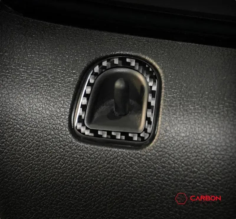 [2pcs] Real Carbon Fiber Door Lock Trim Overlay For Ford Mustang 2012-2014 - carbonaddons Carbon Fiber Parts, Accessories, Upgrades, Mods