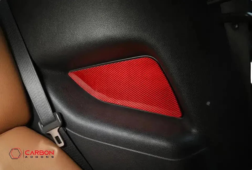 [2pcs] Real Carbon Fiber Rear Seat Arm Rest Trim Overlay For Ford Mustang 2010-2014 - carbonaddons Carbon Fiber Parts, Accessories, Upgrades, Mods