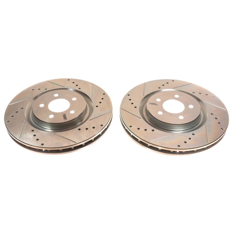 Power Stop 07-14 Ford Mustang Front Evolution Drilled & Slotted Rotors - Pair-SR1 Performance