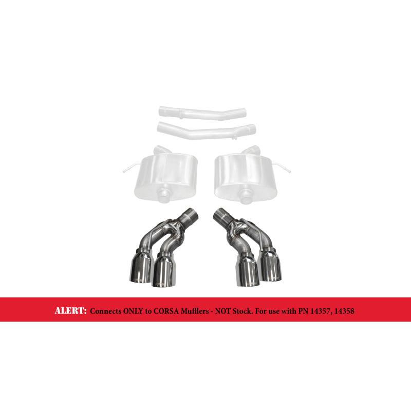 Corsa 2016-2019 Cadillac CTS-V 2.75in Inlet / 4.0in Outlet Polished Tip Kit (For Corsa Exhaust Only)