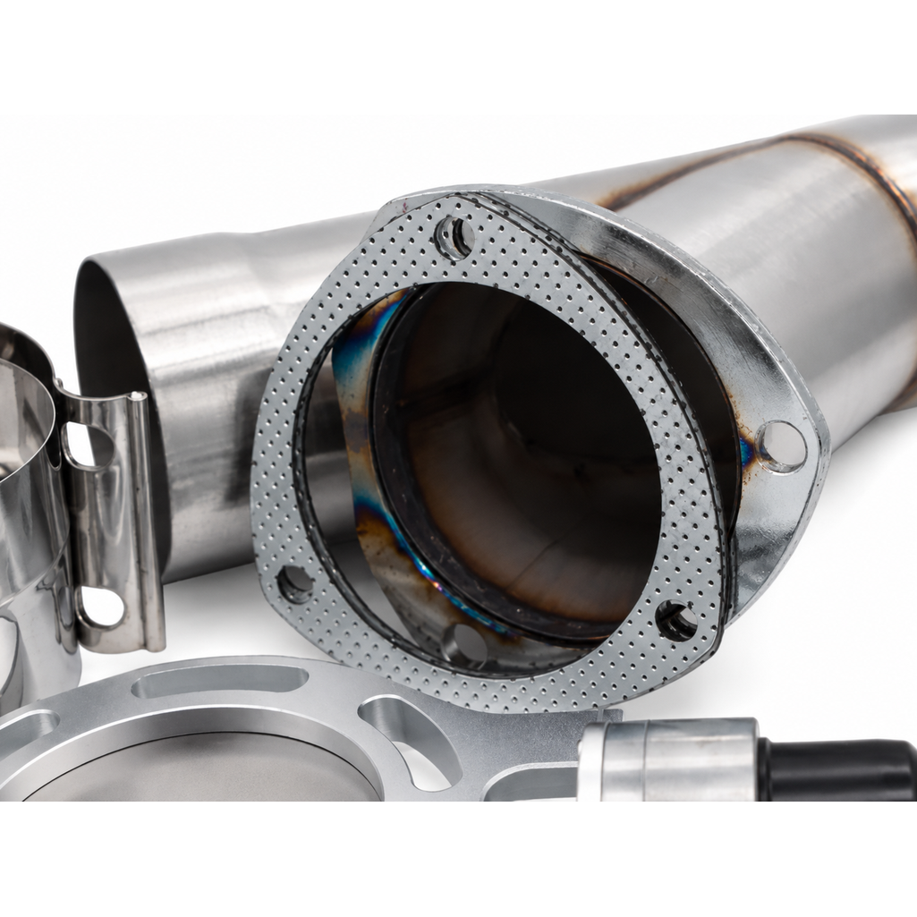 360° V-band clamp rotation lets you position exits perfectly
