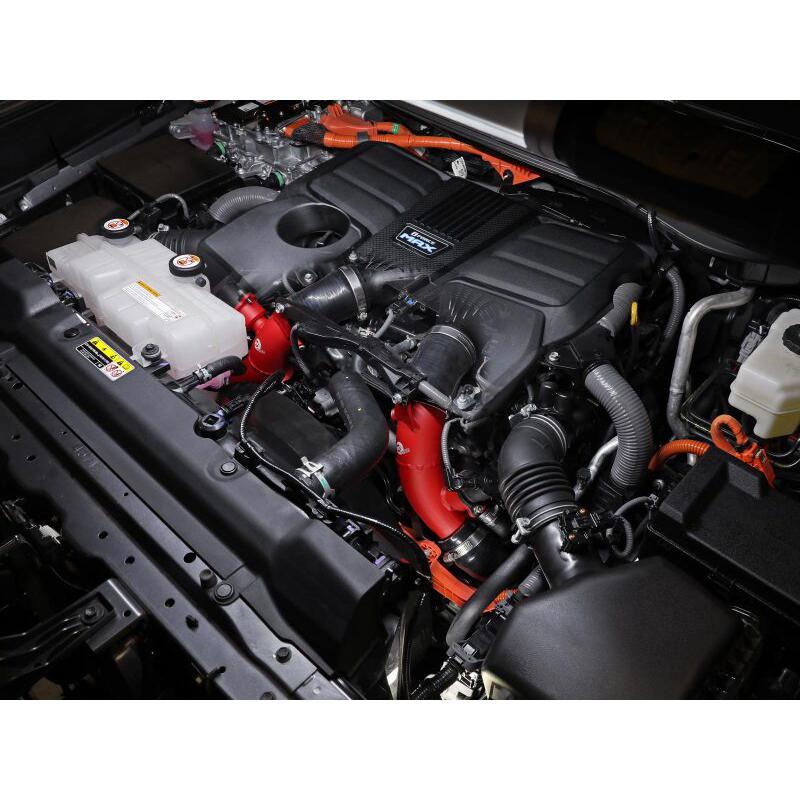 aFe 23-24 Toyota Sequoia V6-3.4L Hybrid BladeRunner 2.5in Aluminum Hot Charge Pipe - Red-SR1 Performance