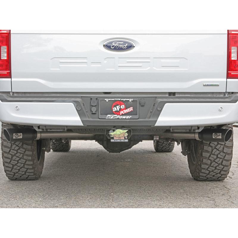 aFe Vulcan 3in 304 SS Cat-Back Exhaust 2021 Ford F-150 V6 2.7L/3.5L (tt)/V8 5.0L w/ Black Tips-SR1 Performance