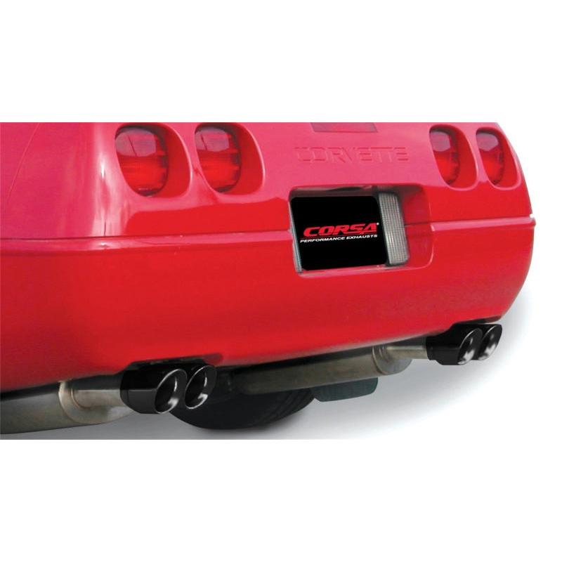 Corsa 1992-1995 Chevrolet Corvette C4 5.7L V8 LT1 Sport Cat-Back Exhaust w/ Twin 3.5in Black Tips