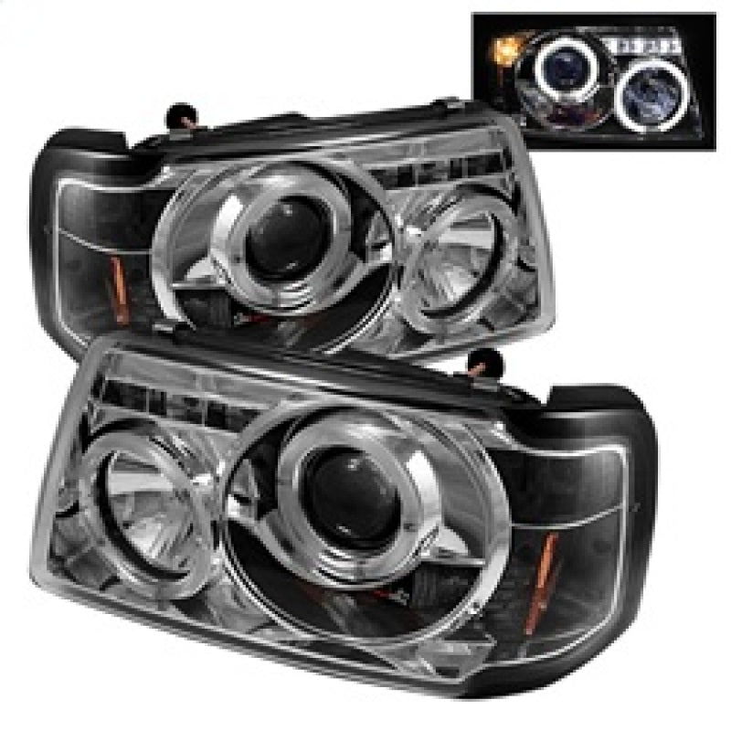 Spyder Ford Ranger 01-11 1PC Projector Headlights LED Halo LED Chrm PRO-YD-FR01-1PC-HL-C-SR1 Performance