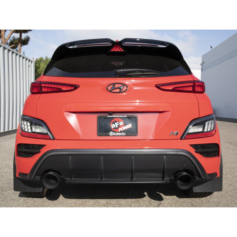 aFe 22-23 Hyundai Kona N L4 2.0L (t) Takeda 3in SS Axle-Back Exhaust System w/ Black Tips