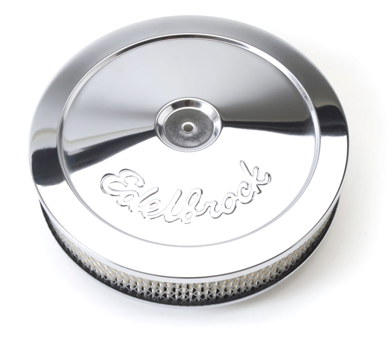 Edelbrock Air Cleaner Pro-Flo Series Round Steel Top Paper Element 10In Dia X 3 5In Chrome-SR1 Performance