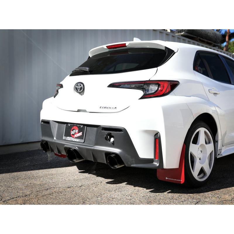 aFe 23-24 Toyota GR Corolla L3 1.6L (t) Gemini XV 3in to 2-1/2in Cat Back Exhaust w/ Black Tips-SR1 Performance