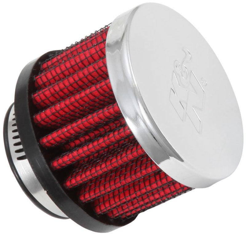 K&N 1in Flange ID x 2in OD x 1.5 inch H Rubber Base Crankcase Vent Filter-SR1 Performance