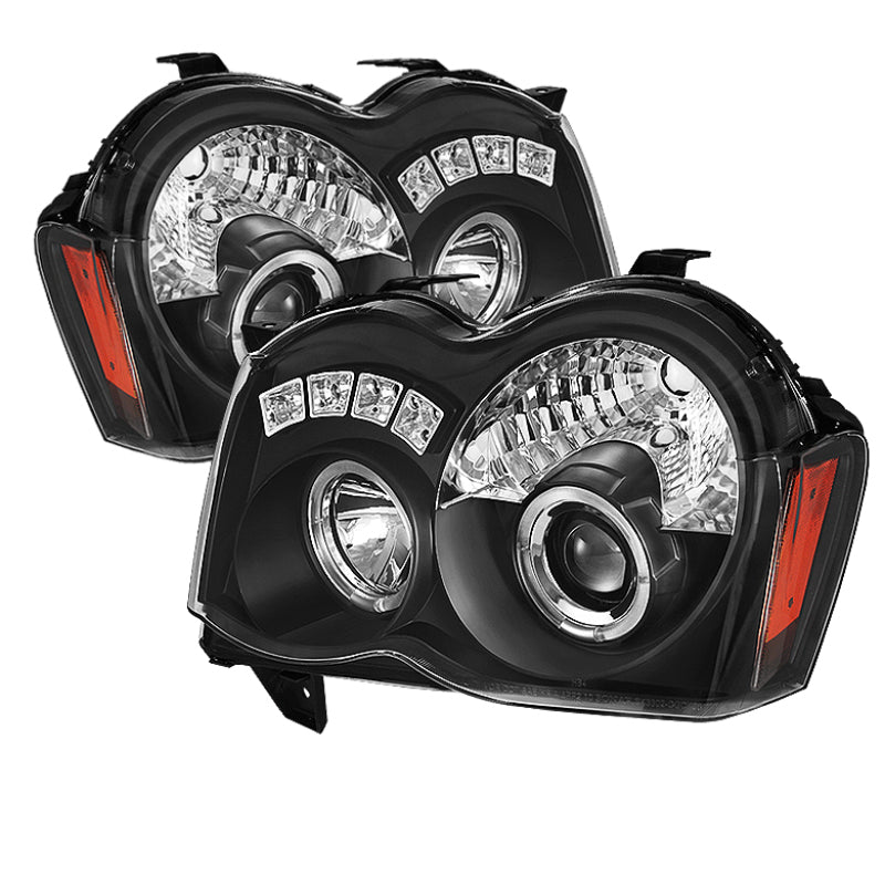 Spyder Jeep Grand Cherokee 08-10 Projector Headlights LED Halo LED Blk Low 9006 PRO-YD-JGC08-HL-BK