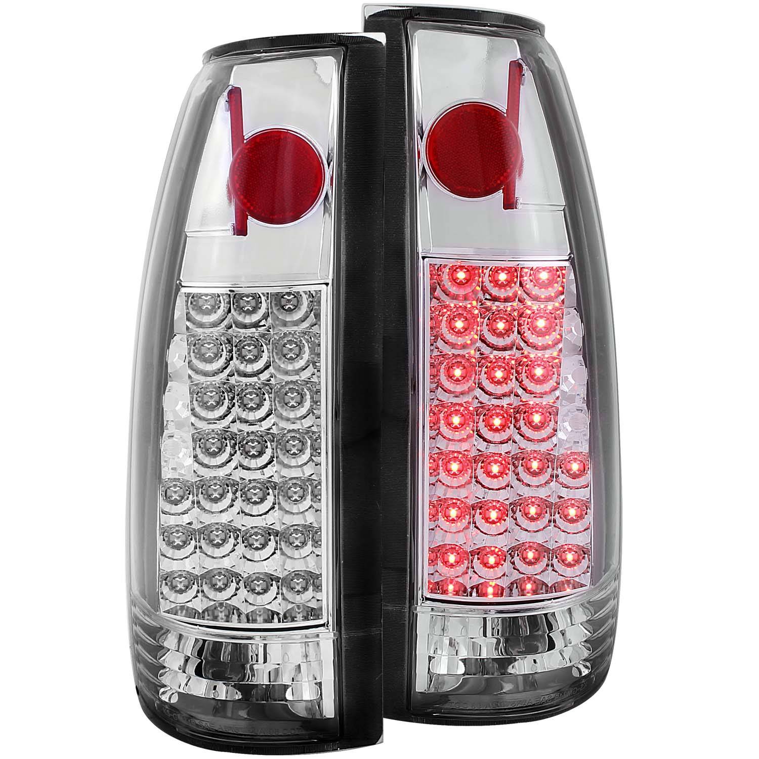 CHEVY/GMC C/K1500/2500 88-98 / C/K3500 88-00 / SUBURBAN 92-99 / BLAZER (FULL-SIZE) 92-94 / TAHOE 95-99 / YUKON 92-99 LED TAIL LIGHTS CHROME G2