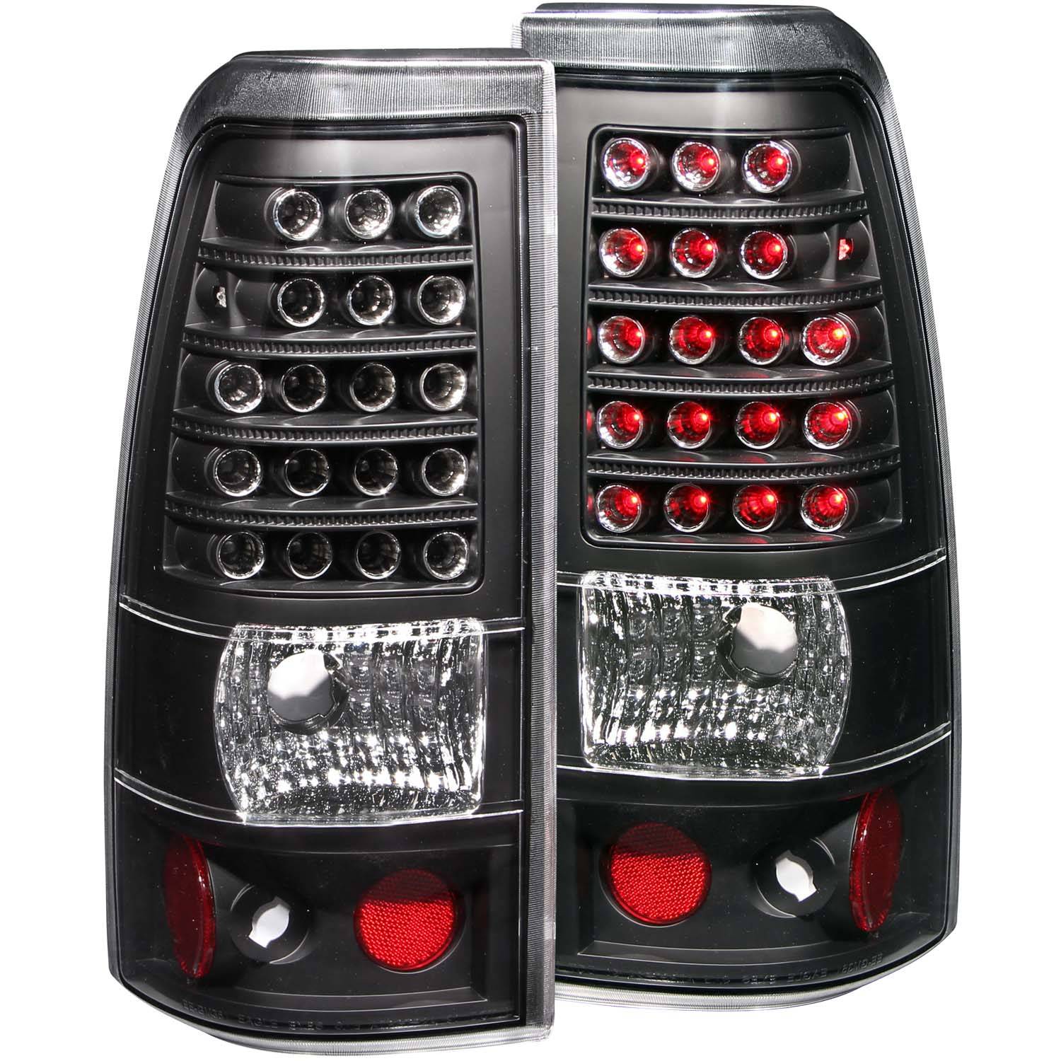 CHEVY SILVERADO 1500/2500 99-02 / 3500 01-03 / GMC SIERRA 1500/2500 99-06 LED TAIL LIGHTS BLACK