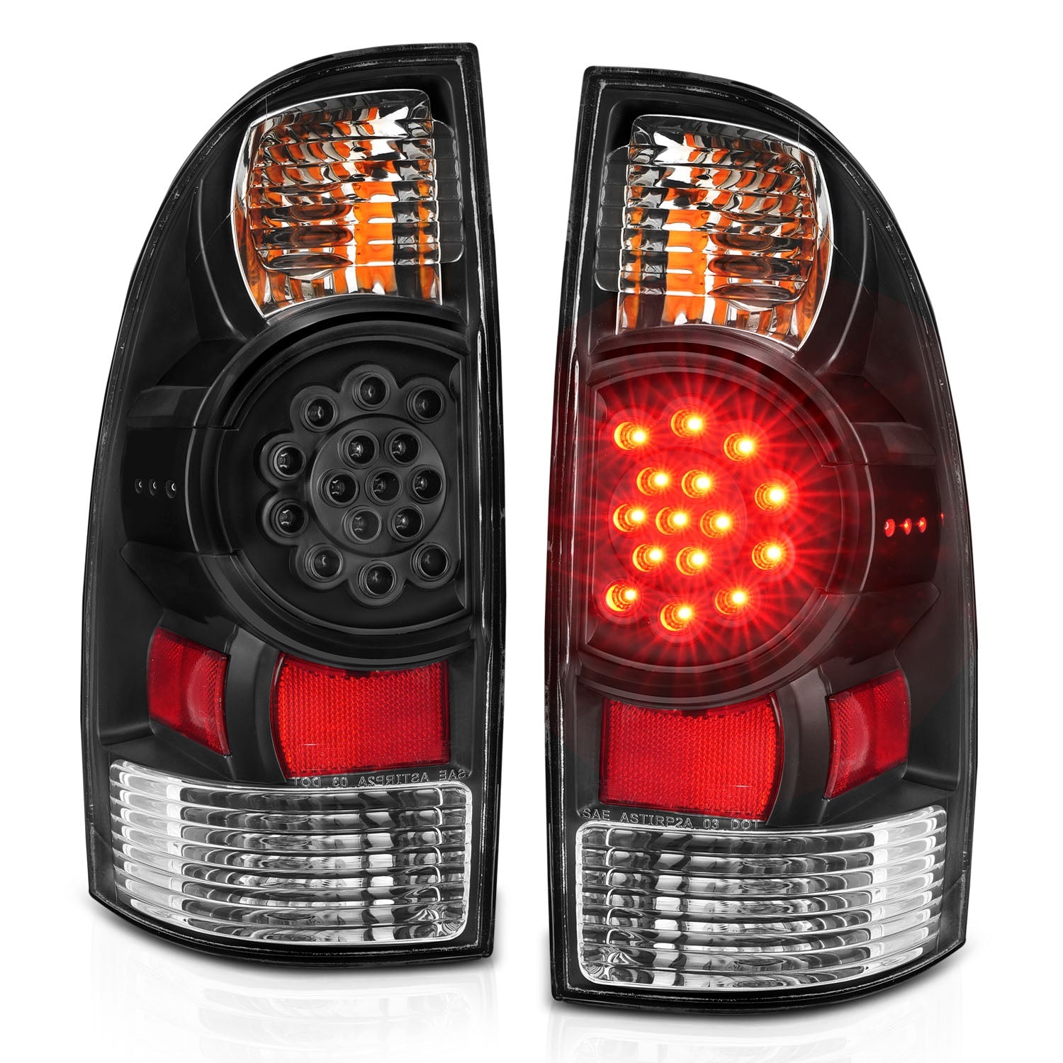 TOYOTA TACOMA 05-15 LED TAIL LIGHTS BLACK
