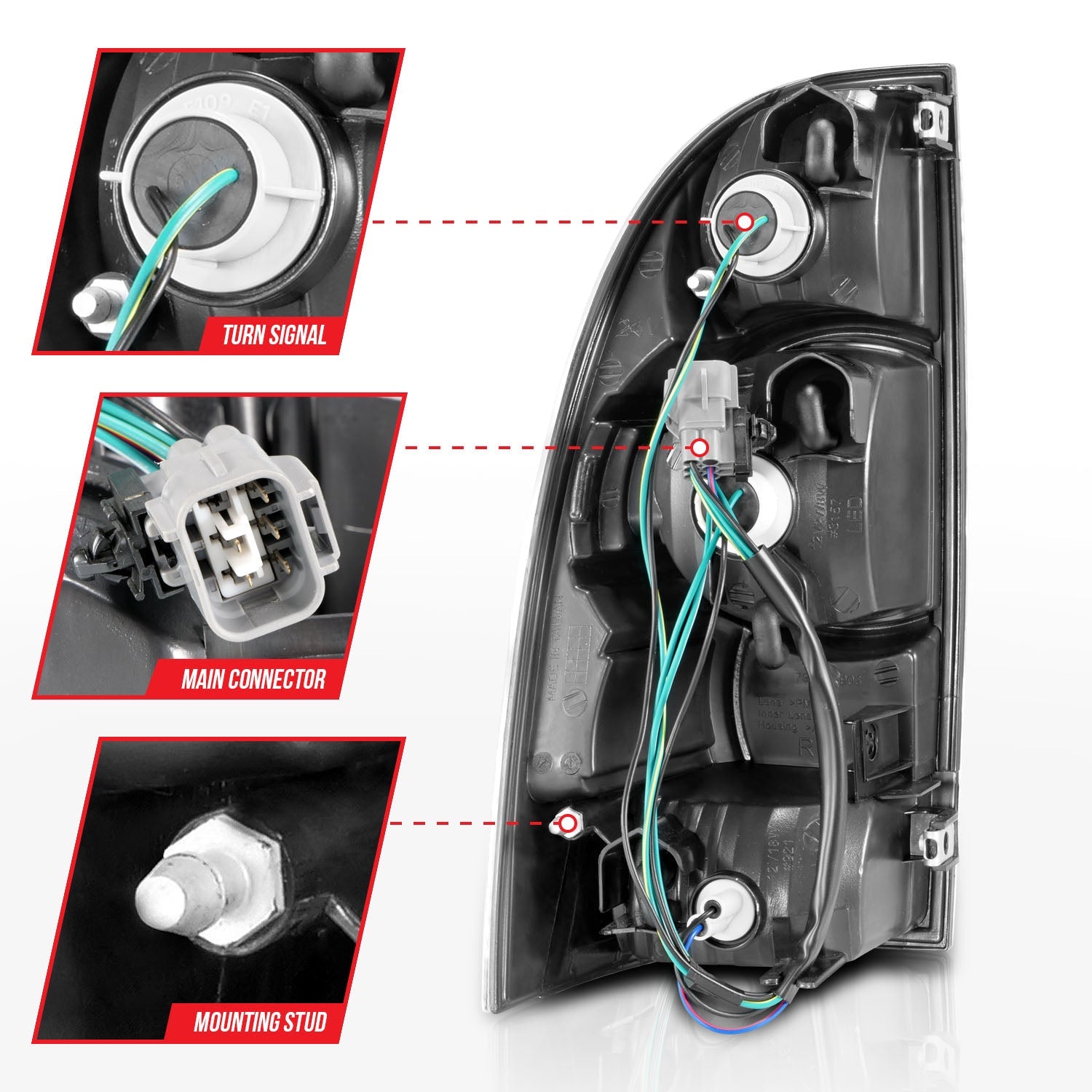 TOYOTA TACOMA 05-15 LED TAIL LIGHTS BLACK