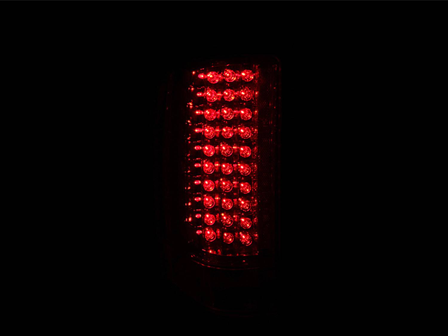 CHEVY SILVERADO 1500 07-13 / 2500HD/3500HD 07-14 LED TAIL LIGHTS CHROME RED/CLEAR LENS