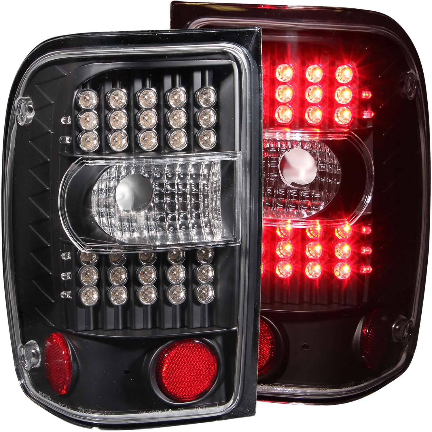 FORD RANGER 01-11 LED TAIL LIGHTS BLACK G2
