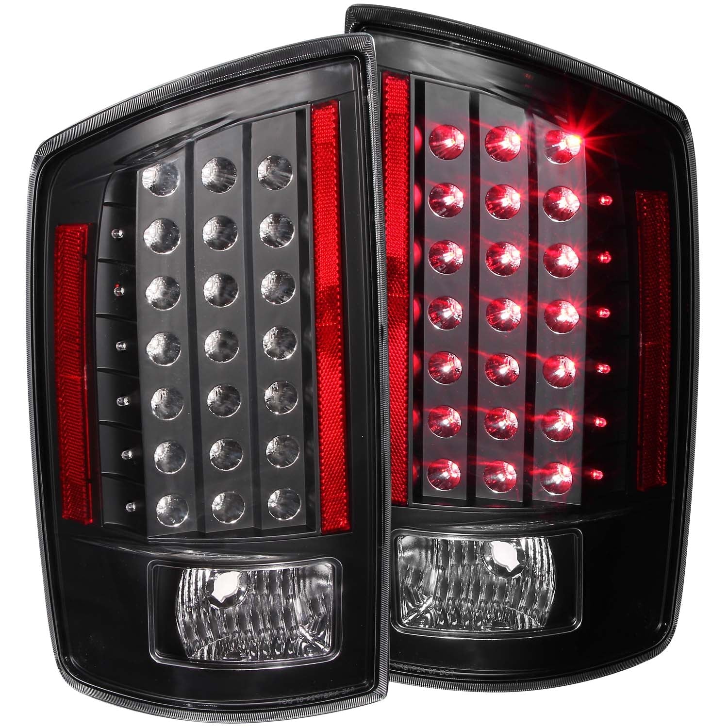 DODGE RAM 1500 07-08 / RAM 2500/3500 07-09 LED TAIL LIGHTS BLACK