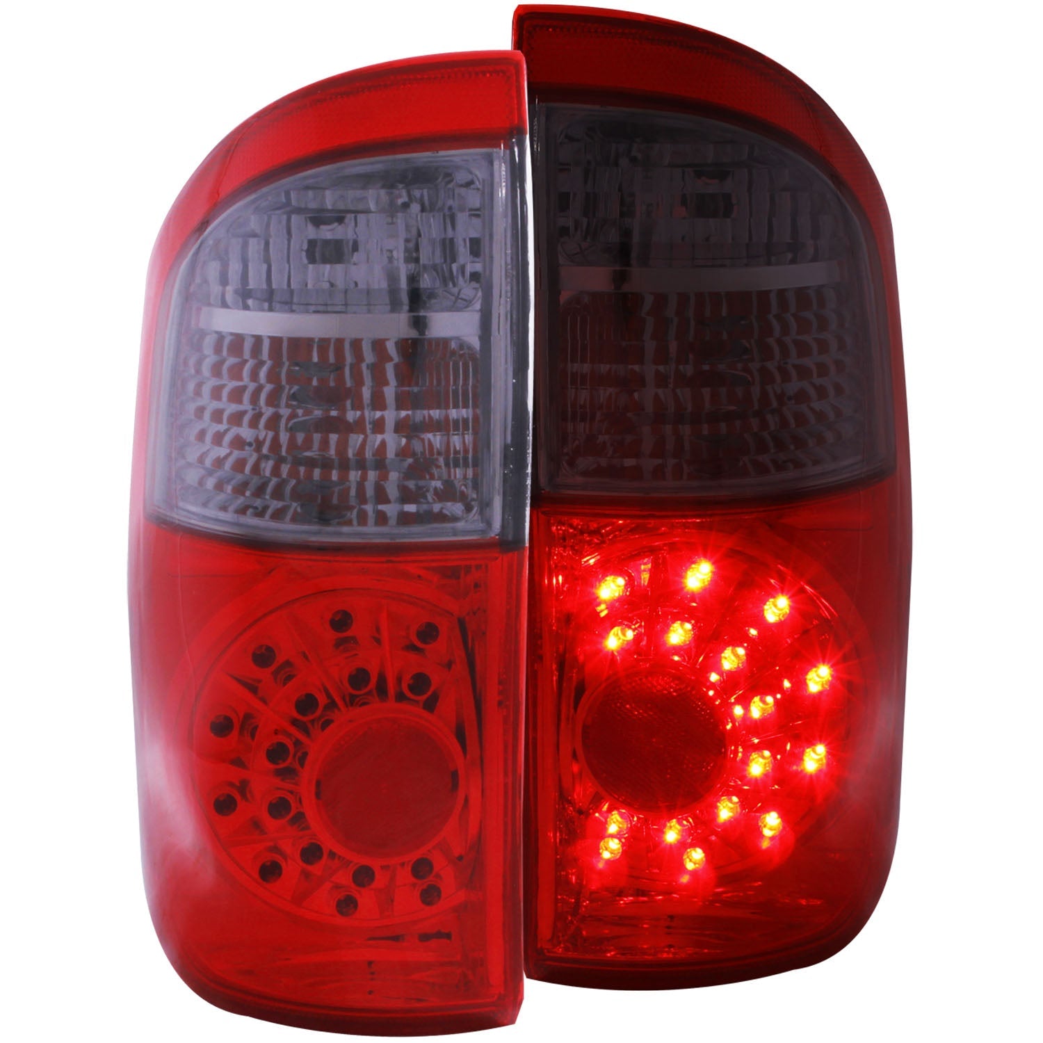 TOYOTA TUNDRA 00-06 LED TAIL LIGHTS CHROME RED/SMOKE LENS