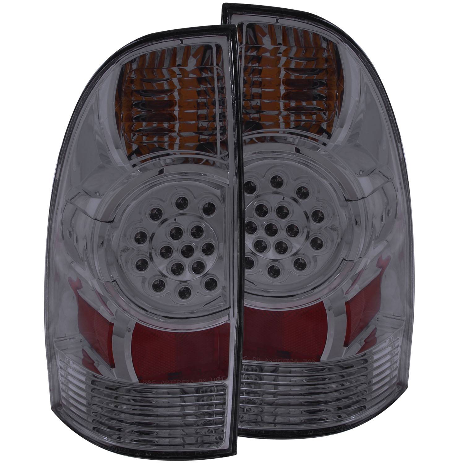 TOYOTA TACOMA 05-15 LED TAIL LIGHTS CHROME SMOKE LENS