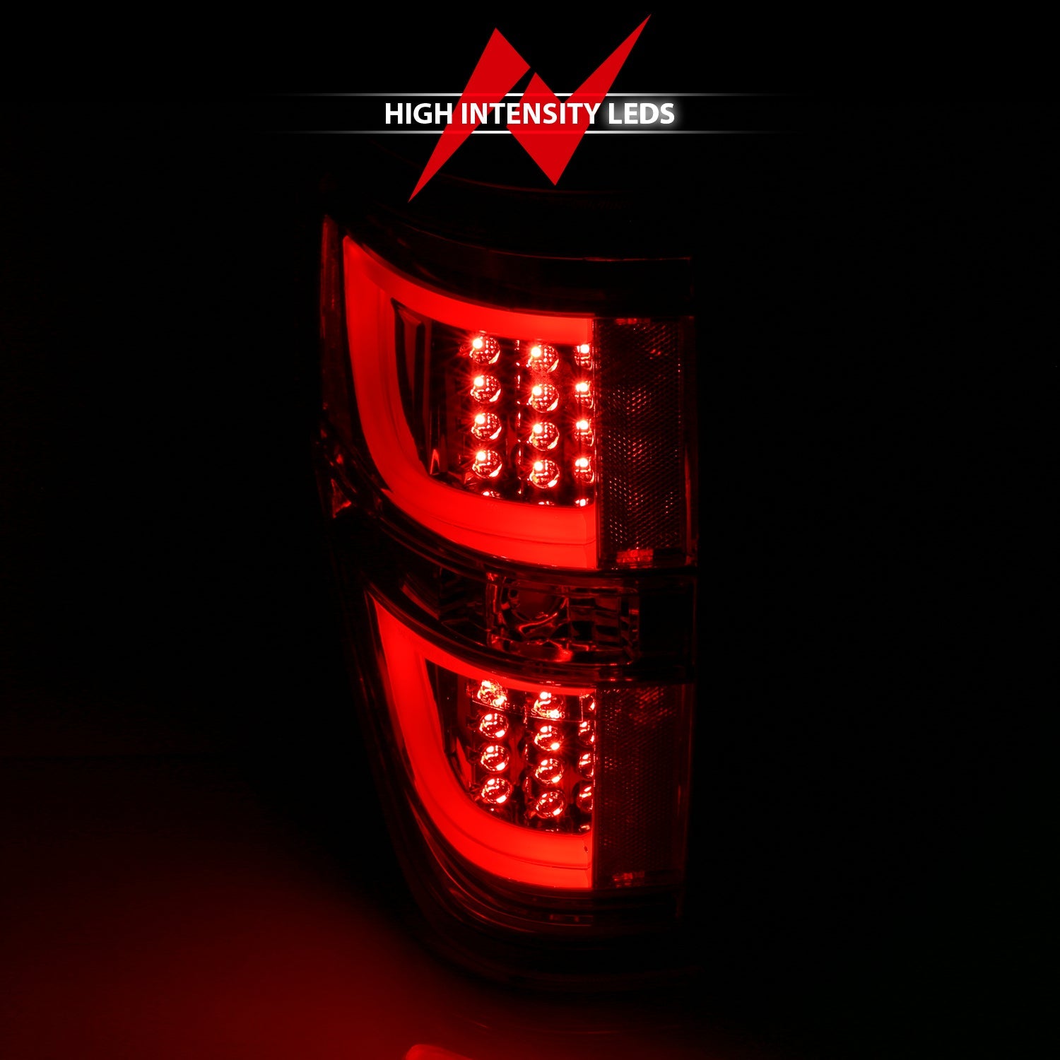 FORD F-150 09-14 LED TAIL LIGHTS G2 BLACK CLEAR LENS