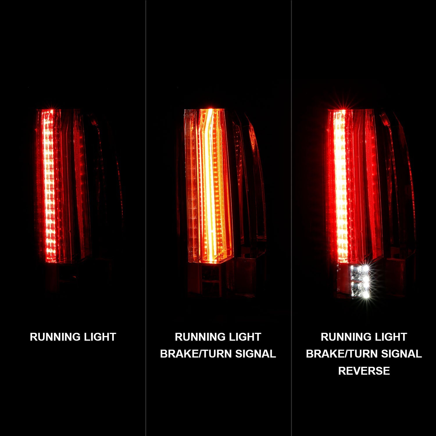 CHEVY TAHOE/SUBURBAN 15-20 LED TAIL LIGHTS CHROME