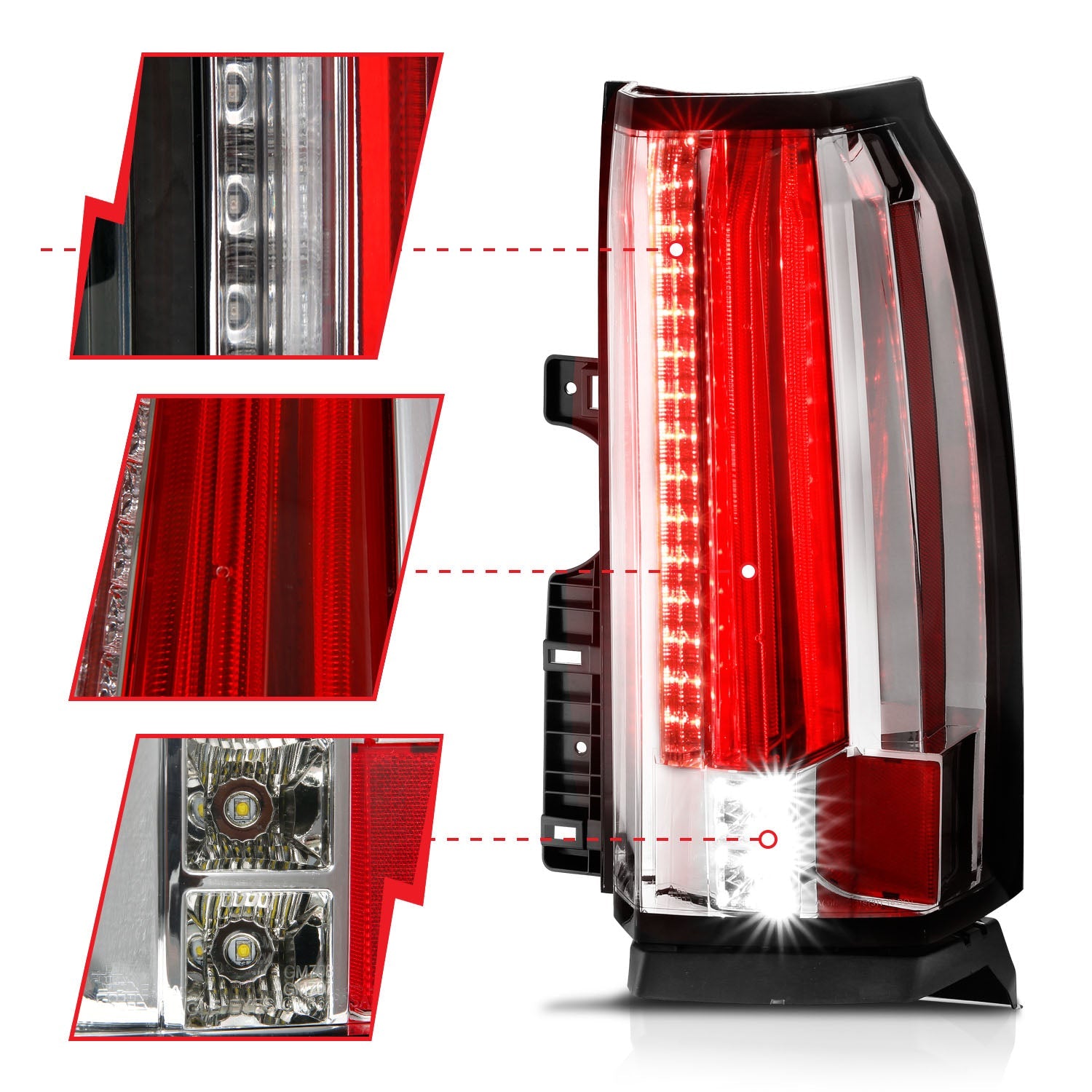 CHEVY TAHOE/SUBURBAN 15-20 LED TAIL LIGHTS CHROME