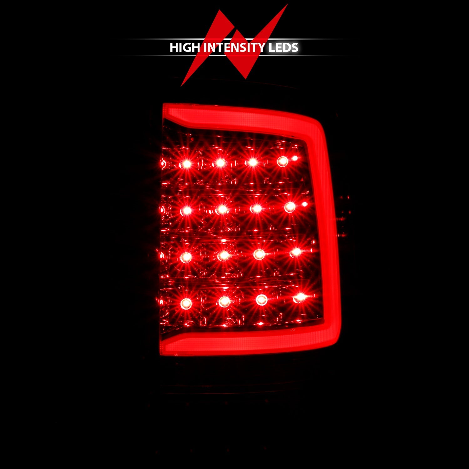 DODGE RAM 1500 09-18 / 2500 3500 10-18 LED C BAR TAIL LIGHTS CHROME (NOT FOR OE LED TAIL LIGHT MODELS)