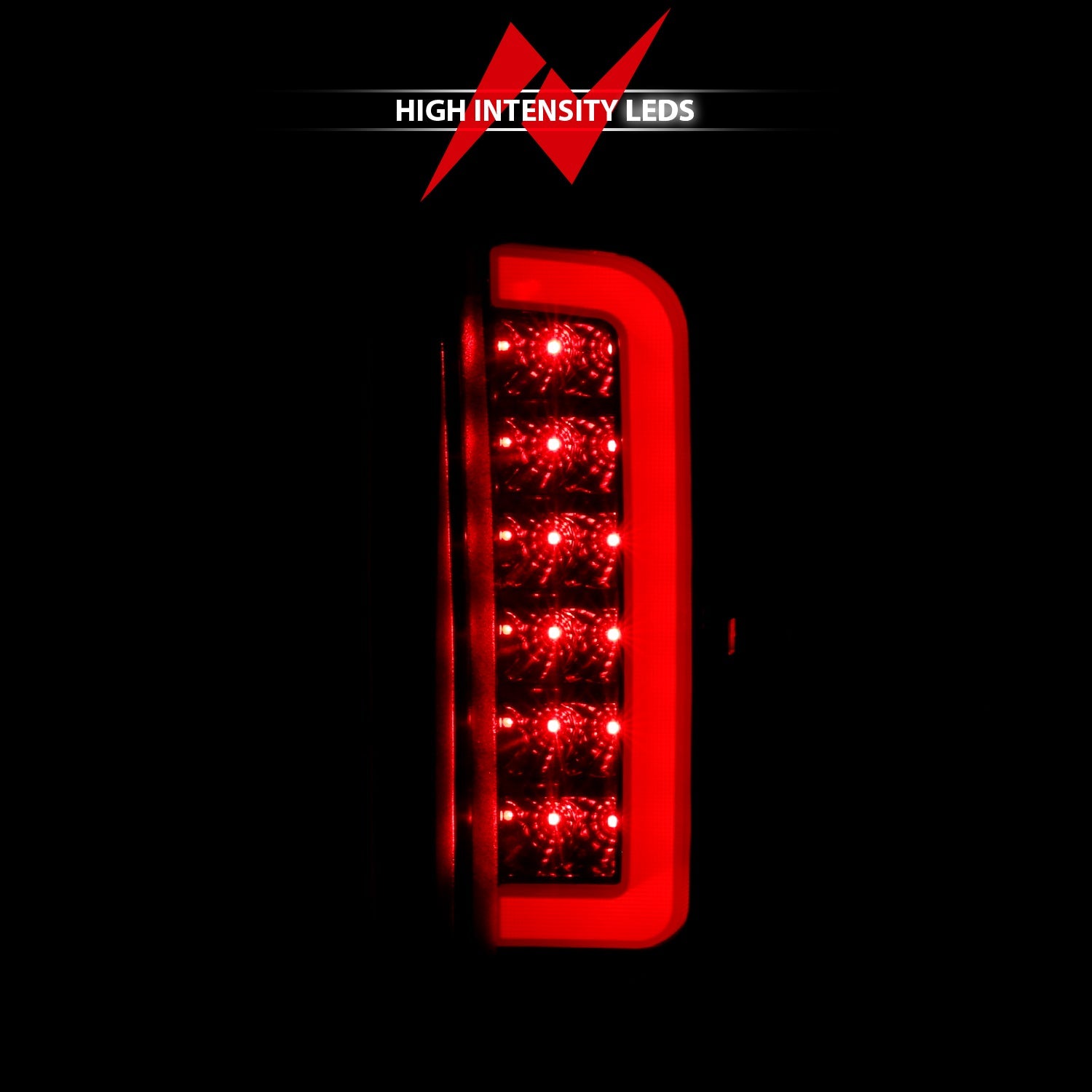 FORD F-150 87-96 / F-250/F-350/F-450 89-98 / BRONCO 87-96 LED C BAR TAIL LIGHTS BLACK SMOKE LENS