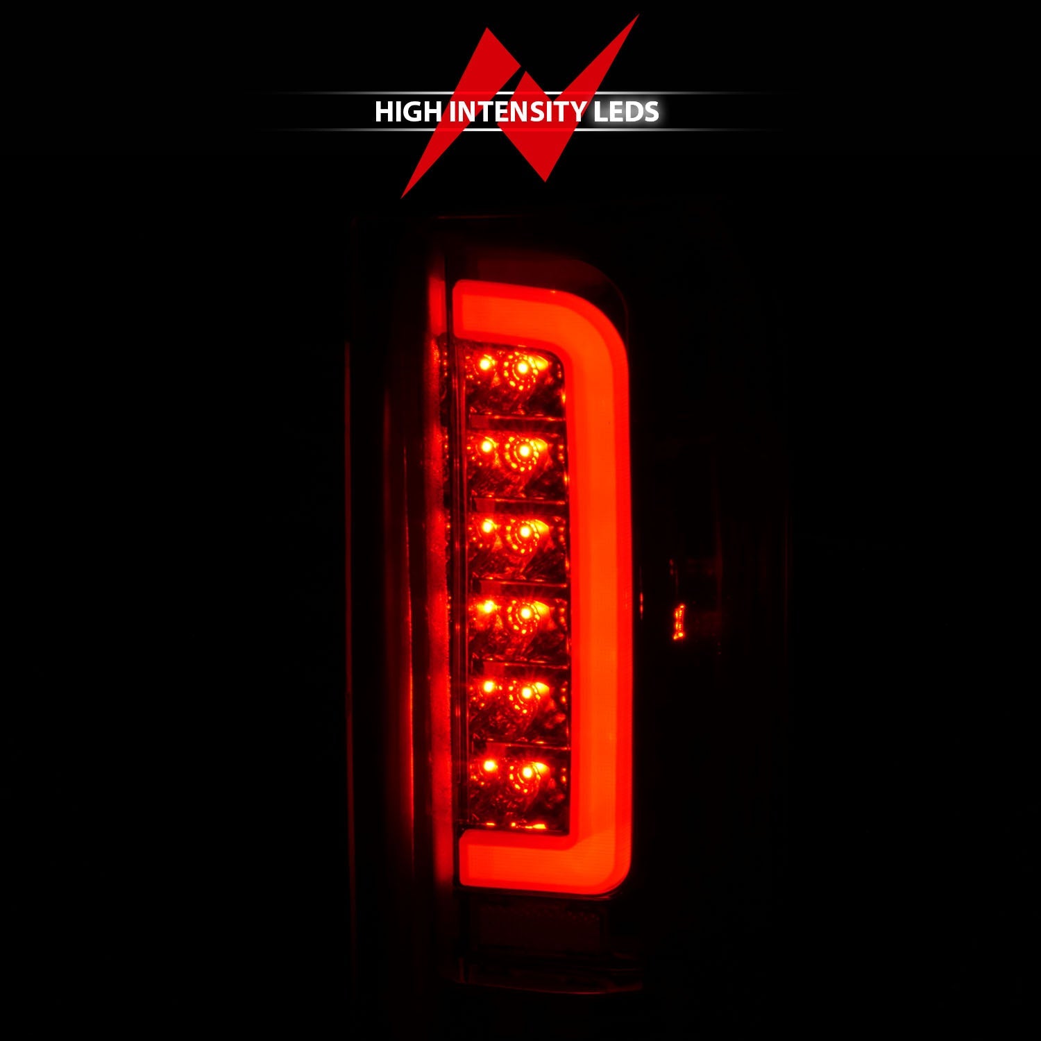 FORD F-150 87-96 / F-250/F-350/F-450 89-98 / BRONCO 87-96 LED C BAR TAIL LIGHTS CHROME CLEAR LENS