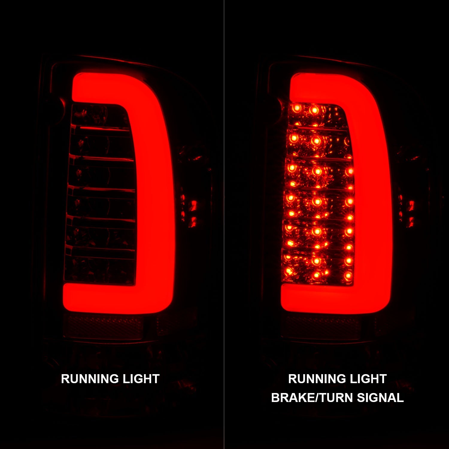 TOYOTA TACOMA 95-00 LED TAIL LIGHTS CHROME CLEAR LENS