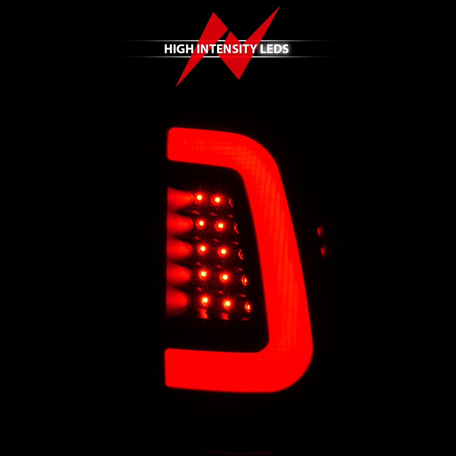 FORD F-250/F-350/F-450/F-550 SUPER DUTY 08-16 LED C BAR TAIL LIGHTS BLACK CLEAR LENS