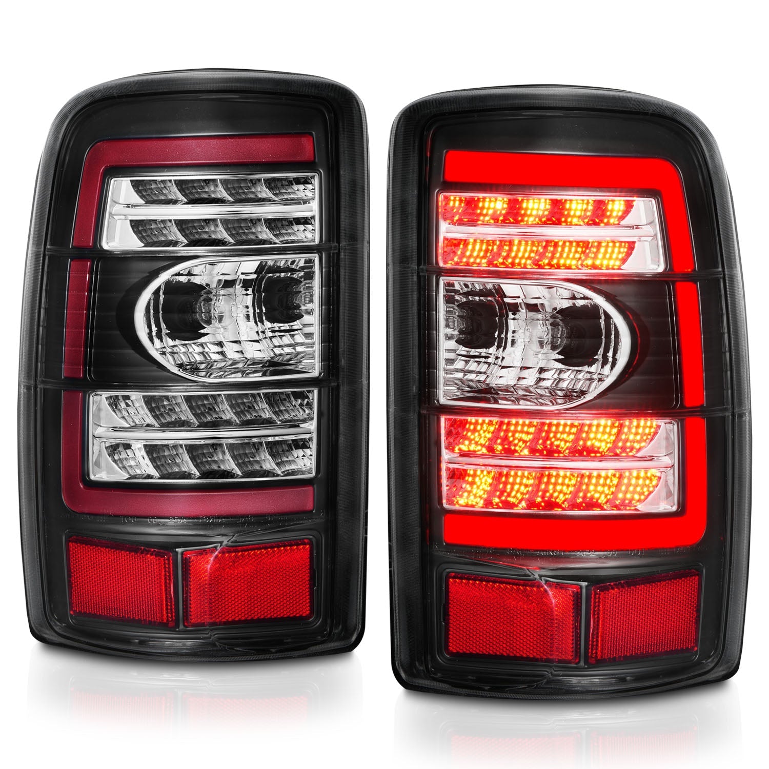 CHEVY TAHOE/SUBURBAN / GMC YUKON/XL/DENALI 00-06 LED TAIL LIGHTS BLACK CLEAR LENS