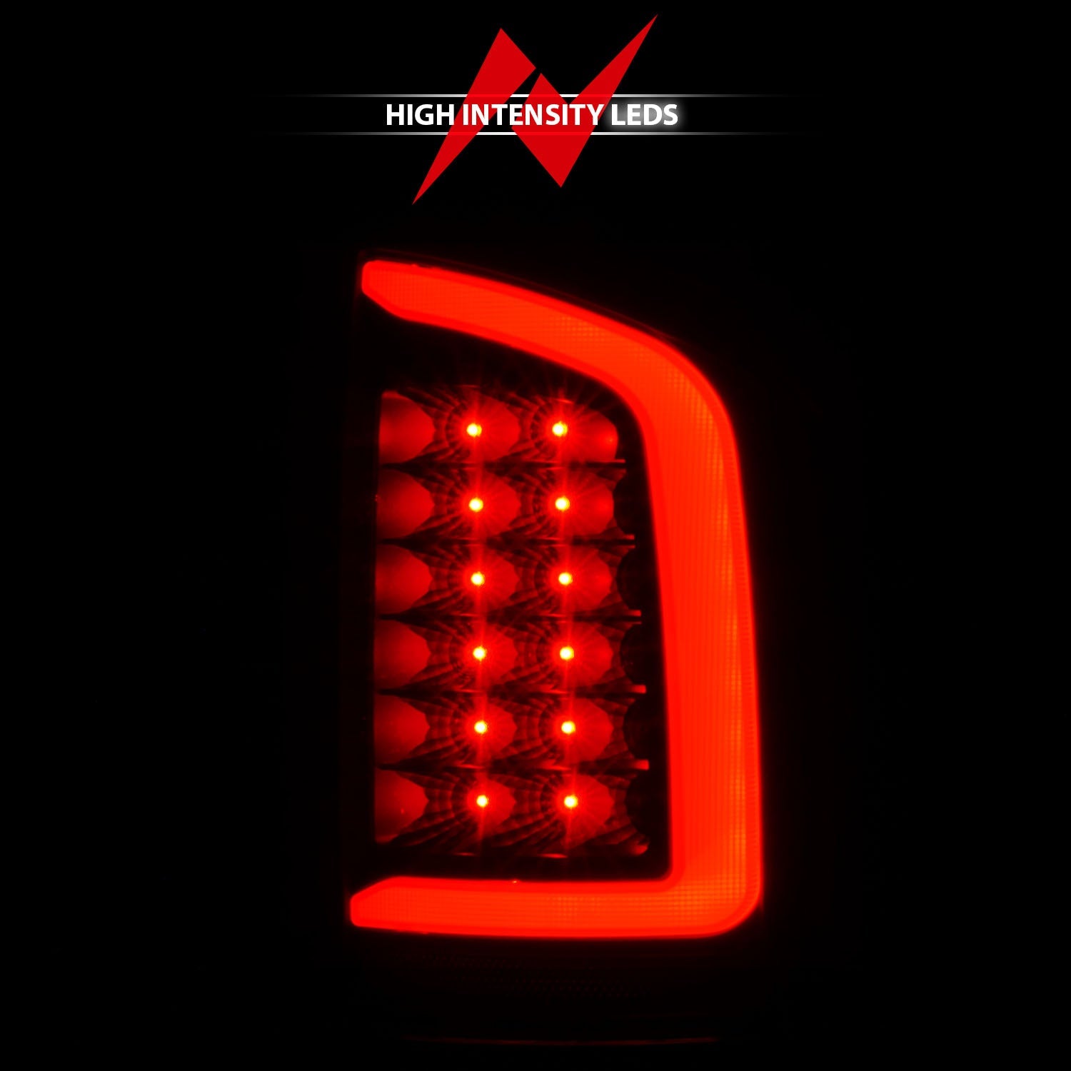 DODGE RAM 1500 02-06 / RAM 2500/3500 03-06 LED C BAR TAIL LIGHTS BLACK