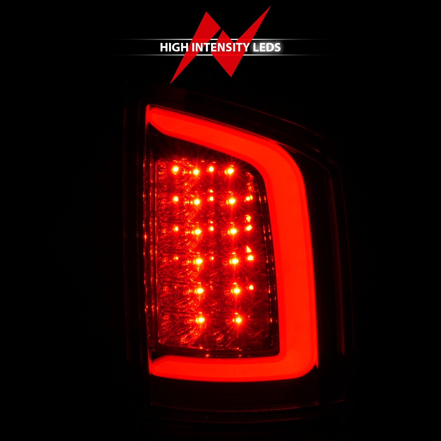 DODGE RAM 1500 02-06 / RAM 2500/3500 03-06 LED C BAR TAIL LIGHTS CHROME RED/CLEAR LENS