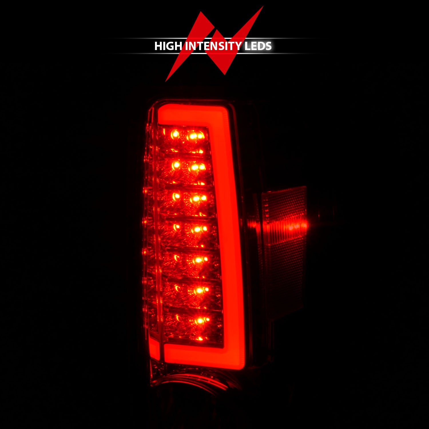 CHEVY COLORADO 04-12 / GMC CANYON 04-12 LED C BAR STYLE TAIL LIGHTS CHROME RED/CLEAR LENS